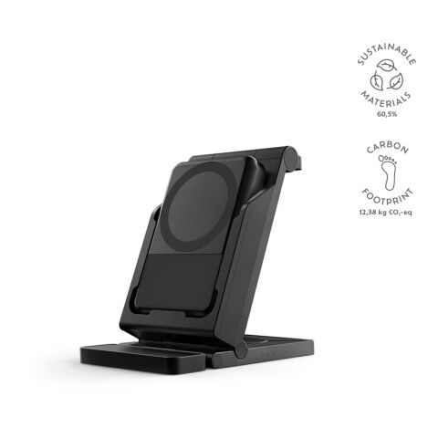 Trinifty draadloze oplader gerecycled ABS 5 000 mAh Svart | Inget reklamtryck
