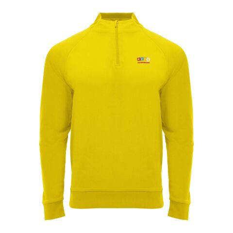 Epiro långärmad sweatshirt med kvartslång dragkedja för barn Standard | Gul | 4 | Inget reklamtryck | Inte tillgängligt | Inte tillgängligt | Inte tillgängligt