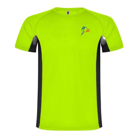 Shanghai kortärmad sport-T-shirt för barn Fluor Green-Svart | 12