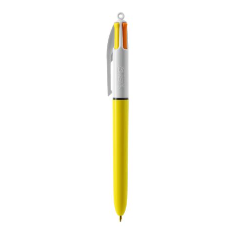 BIC® 4 Colours Sun kulpenna vit-gul | Inget reklamtryck | Inte tillgängligt | Inte tillgängligt