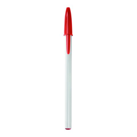 BIC® Style Kulpenna vit-röd | blå bläck | 1-färgat Silkscreentryck | Pennkropp-Klips centrerad | Inte tillgängligt