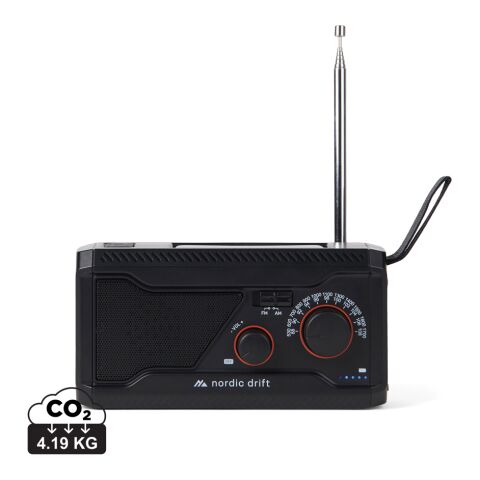 Nordic Drift Titan IPX4 multifunktionsradio 400 mAh svart | Inget reklamtryck | Inte tillgängligt | Inte tillgängligt