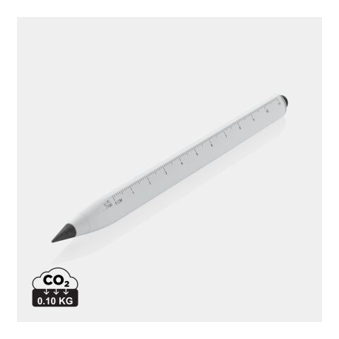 Eon multifunktionell infinity-penna RCS återvunnen aluminium vit | Inget reklamtryck | Inte tillgängligt | Inte tillgängligt