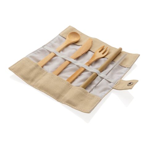 Återanvändningsbart ECO bestick-set i bambu