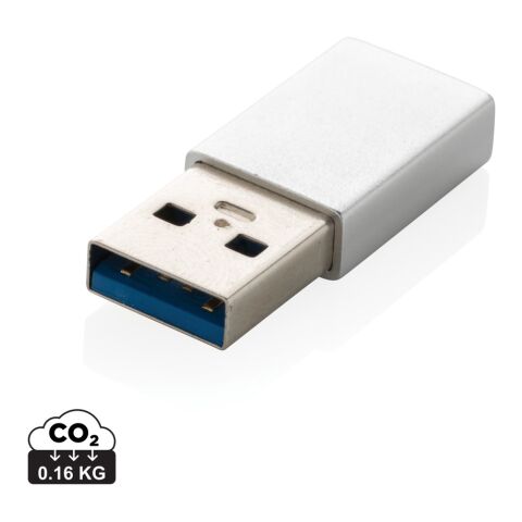 USB A till USB C adapter silver | Inget reklamtryck | Inte tillgängligt | Inte tillgängligt