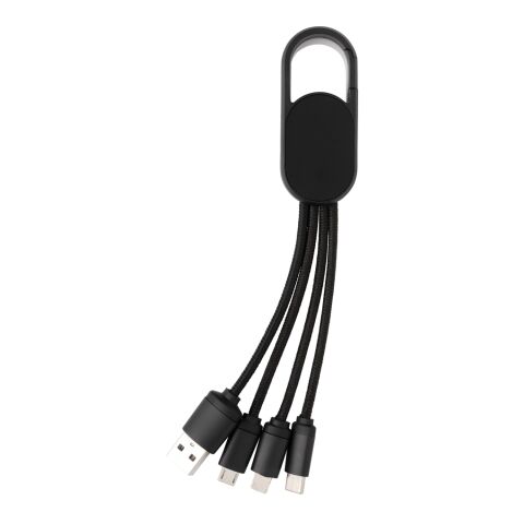 4-i-1 kabel med karbinclip