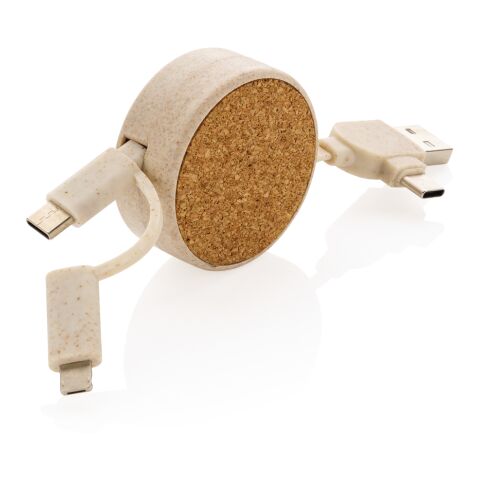 Kork och vete 6-i-1 utdragbar kabel