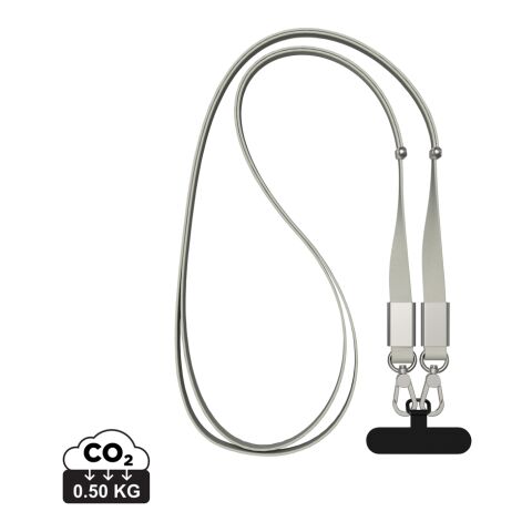 Nivo Crossbody lanyard i RCS återvunnen PET grå