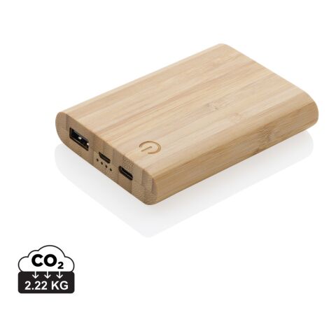 5.000 mAh powerbank i FSC certifierad bambu