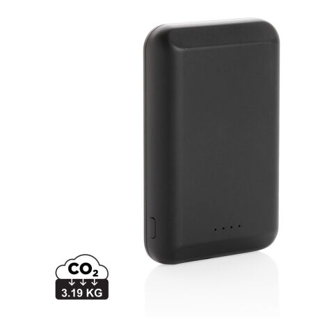 Magnetisk 5.000 mAh 5W trådlös powerbank svart | Inget reklamtryck | Inte tillgängligt | Inte tillgängligt