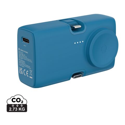 Urban Vitamin San Diego 20W PD powerbank i RCS rplastic blå | Inget reklamtryck | Inte tillgängligt | Inte tillgängligt