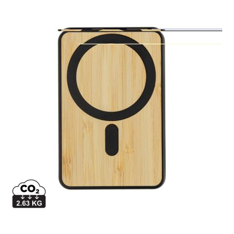Zen RCS plast 5000 mah 5W magnetisk powerbank i bambu
