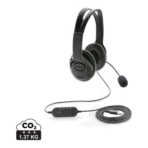 Over-ear headset med kabel svart | Inget reklamtryck | Inte tillgängligt | Inte tillgängligt