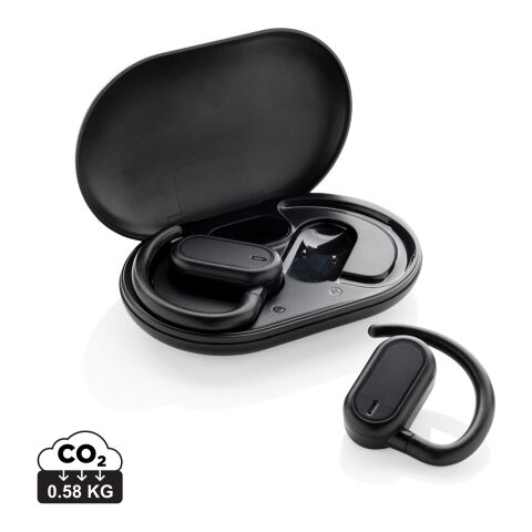 Fitsound RCS TWS öronsnäckor öppet öra i återvunnen plast svart | Inget reklamtryck | Inte tillgängligt | Inte tillgängligt