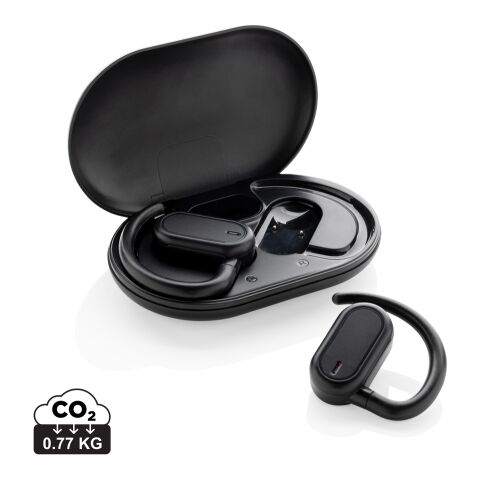 Fitsound RCS TWS öronsnäckor öppet öra i återvunnen plast svart | Inget reklamtryck | Inte tillgängligt | Inte tillgängligt