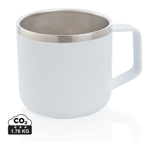 Stainless steel campingmugg vit
