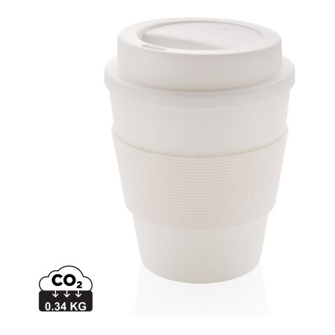 Återanvändningsbar kaffemugg med skruvlock 350ml vit | Inget reklamtryck | Inte tillgängligt | Inte tillgängligt