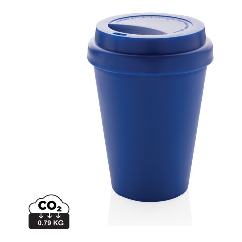 Återanvändningsbar dubbelväggig kaffemugg 300ml blå | Inget reklamtryck | Inte tillgängligt | Inte tillgängligt