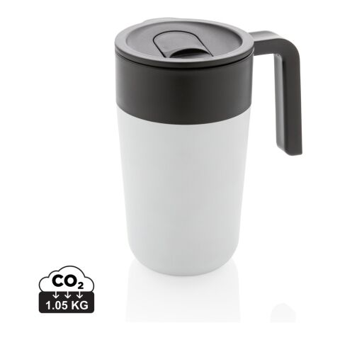 Mugg med handtag, i GRS certifierad PP och S/S vit | Inget reklamtryck | Inte tillgängligt | Inte tillgängligt