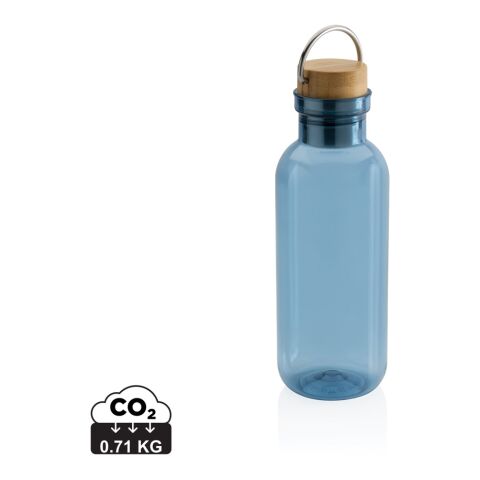 GRS RPET flaska med lock i FSC bambu och handtag blå | Inget reklamtryck | Inte tillgängligt | Inte tillgängligt