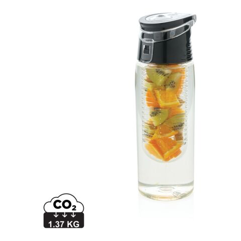 Låsbar flaska med fruktbehållare vit-grå | Inget reklamtryck | Inte tillgängligt | Inte tillgängligt