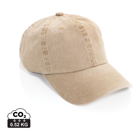 BEAU AWARE™ Keps med 6 paneler i 270gsm tvättad bomullstwill beige