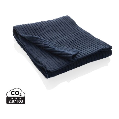 Impact AWARE™ Polylana®stickad halsduk 180x25cm marinblå | Inget reklamtryck | Inte tillgängligt | Inte tillgängligt | Inte tillgängligt