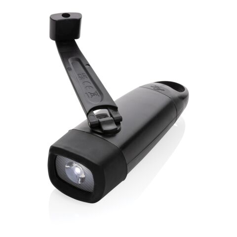 Lightwave USB uppladdningsbar ficklampa m. vev, RCS plast svart | Inget reklamtryck | Inte tillgängligt | Inte tillgängligt