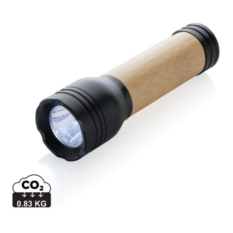 Lucid 1W ficklampa RCS certifierad återvunnen plast &amp; bambu svart-brun | Inget reklamtryck | Inte tillgängligt | Inte tillgängligt