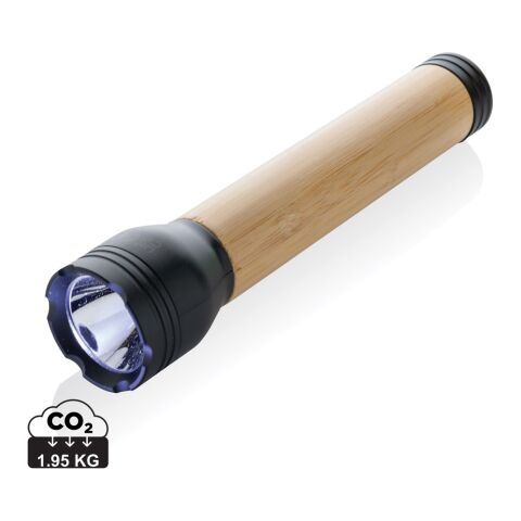 Lucid 5W ficklampa RCS certifierad återvunnen plast &amp; bambu svart-brun | Inget reklamtryck | Inte tillgängligt | Inte tillgängligt