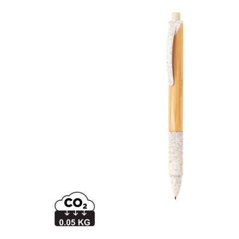 Bambu &amp; vetestrå penna vit | Inget reklamtryck | Inte tillgängligt | Inte tillgängligt