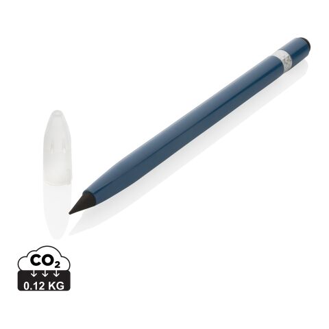 Bläckfri aluminiumpenna med suddgummi blå | Inget reklamtryck | Inte tillgängligt | Inte tillgängligt