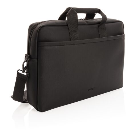 Swiss Peak lyxig laptopväska i veganskt läder, PVC-fri svart | Inget reklamtryck | Inte tillgängligt | Inte tillgängligt