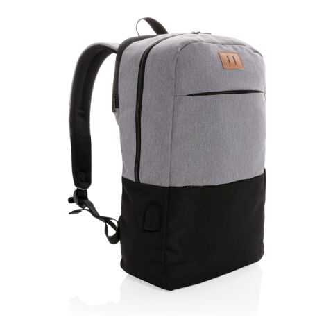 Modern 15.6" USB &amp; RFID laptopryggsäck PVC-fri