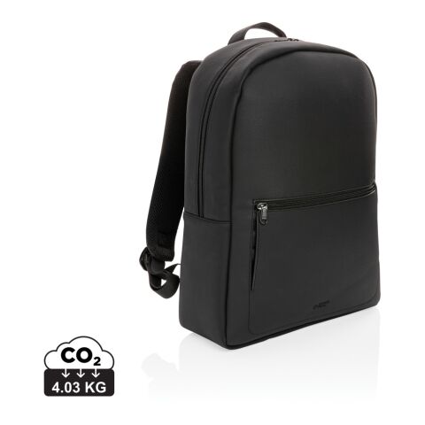 Swiss Peak lyxig laptopryggsäck i veganskt läder, PVC-fri svart | Inget reklamtryck | Inte tillgängligt | Inte tillgängligt