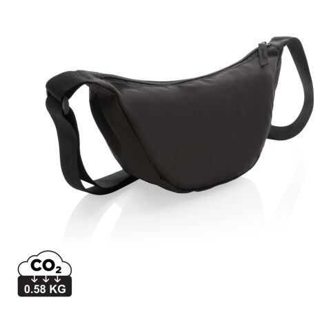 Crescent AWARE™ RPET Halvmåneformad crossbody-väska svart | Inget reklamtryck | Inte tillgängligt | Inte tillgängligt | Inte tillgängligt