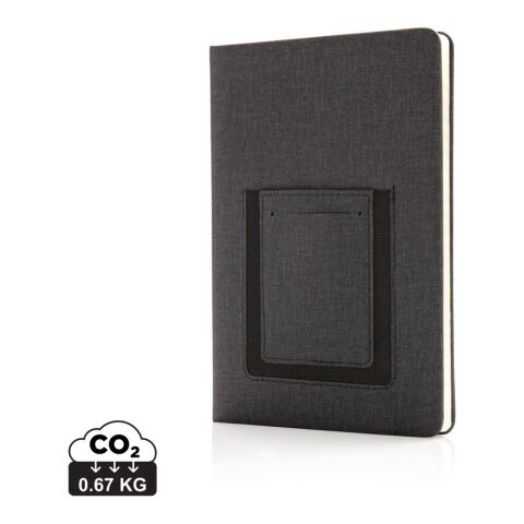 Deluxe A5 anteckningsbok med telefonfack svart | Inget reklamtryck | Inte tillgängligt | Inte tillgängligt | Inte tillgängligt