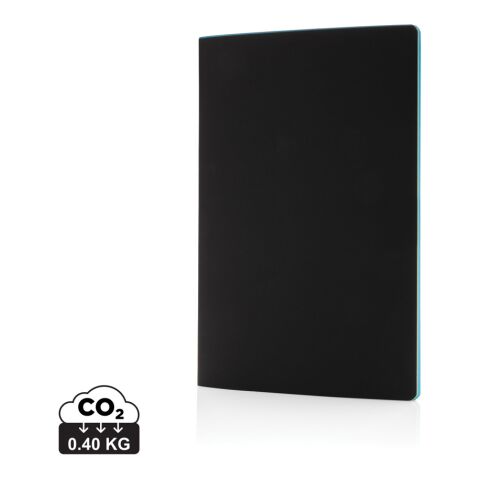Softcover PU anteckningsbok med färgade kanter blå | Inget reklamtryck | Inte tillgängligt | Inte tillgängligt