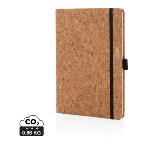 Kork A5 anteckningsbok hårt omslag brun | Inget reklamtryck | Inte tillgängligt | Inte tillgängligt