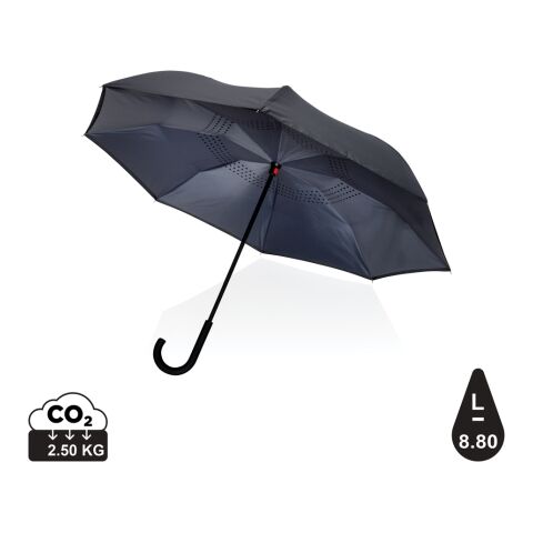 23&quot; Impact AWARE™ RPET 190T vändbart paraply grå | Inget reklamtryck | Inte tillgängligt | Inte tillgängligt