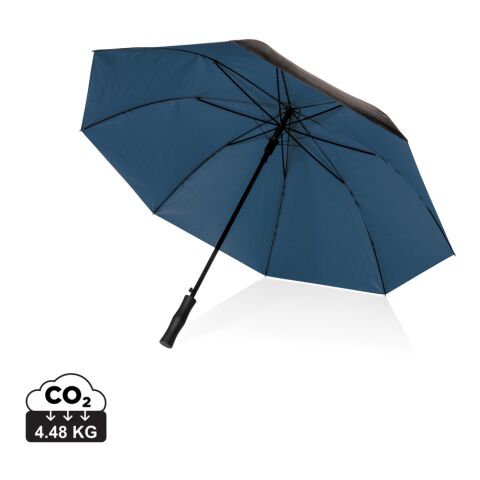 27&quot; Impact AWARE™ RPET 190T auto open paraply, 2 färger blå | Inget reklamtryck | Inte tillgängligt | Inte tillgängligt
