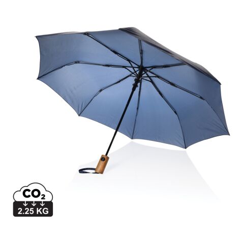 Kaycey 21” AWARE™ RPET Acacia trä mini paraply auto open