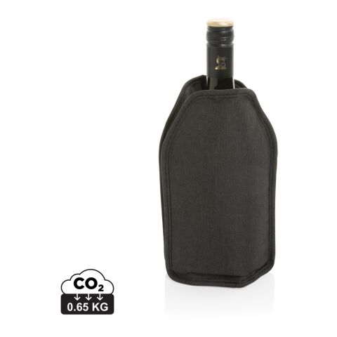 Vino AWARE™ RPET wine cooler sleeve svart | Inget reklamtryck | Inte tillgängligt | Inte tillgängligt