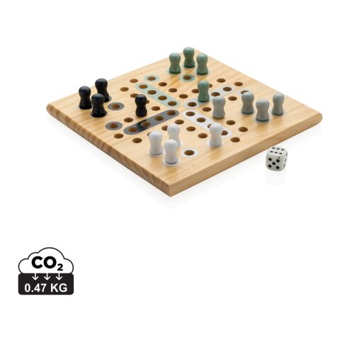 Claire Ludo-spel i trä brun | Inget reklamtryck | Inte tillgängligt | Inte tillgängligt