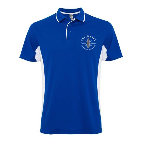 Montmelo kortärmad unisex sportpolo Standard | Kungsblå-Vit | 3XL | Inget reklamtryck | Inte tillgängligt | Inte tillgängligt | Inte tillgängligt