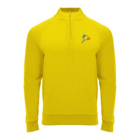 Epiro långärmad unisex sweatshirt med kvartslång dragkedja Standard | Gul | XL | Inget reklamtryck | Inte tillgängligt | Inte tillgängligt | Inte tillgängligt