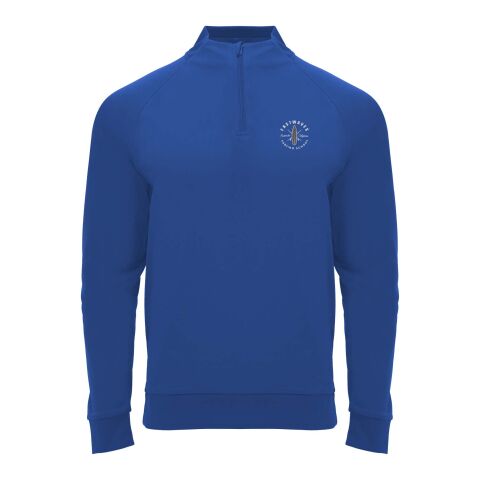 Epiro långärmad unisex sweatshirt med kvartslång dragkedja Kungsblå | 2XL