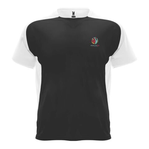 Bugatti kortärmad unisex T-shirt av återvunnet material Svart-Vit | S