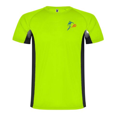 Shanghai kortärmad sport-T-shirt för herr Fluor Green-Svart | XL
