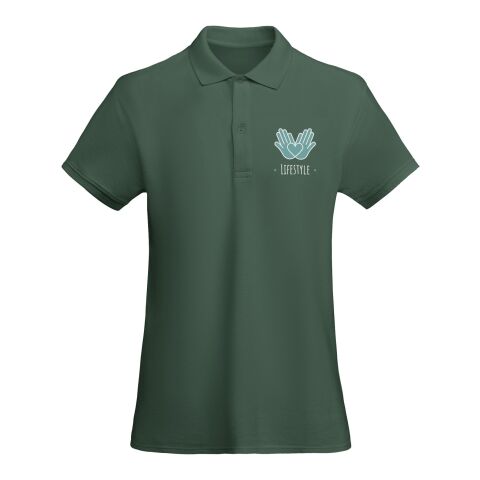 Prince kortärmad pikétröja för dam Buteljgrön | 3XL